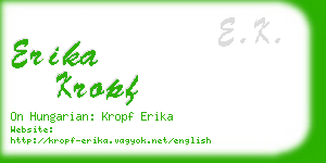 erika kropf business card